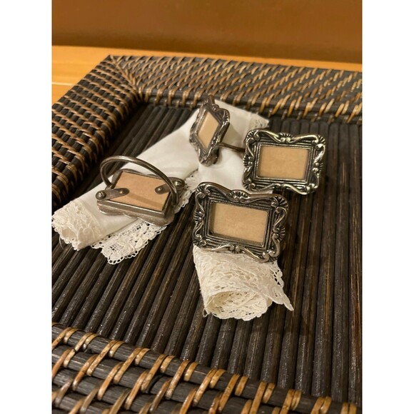Vintage Picture Frame Napkin Rings - Picture 4 of 7